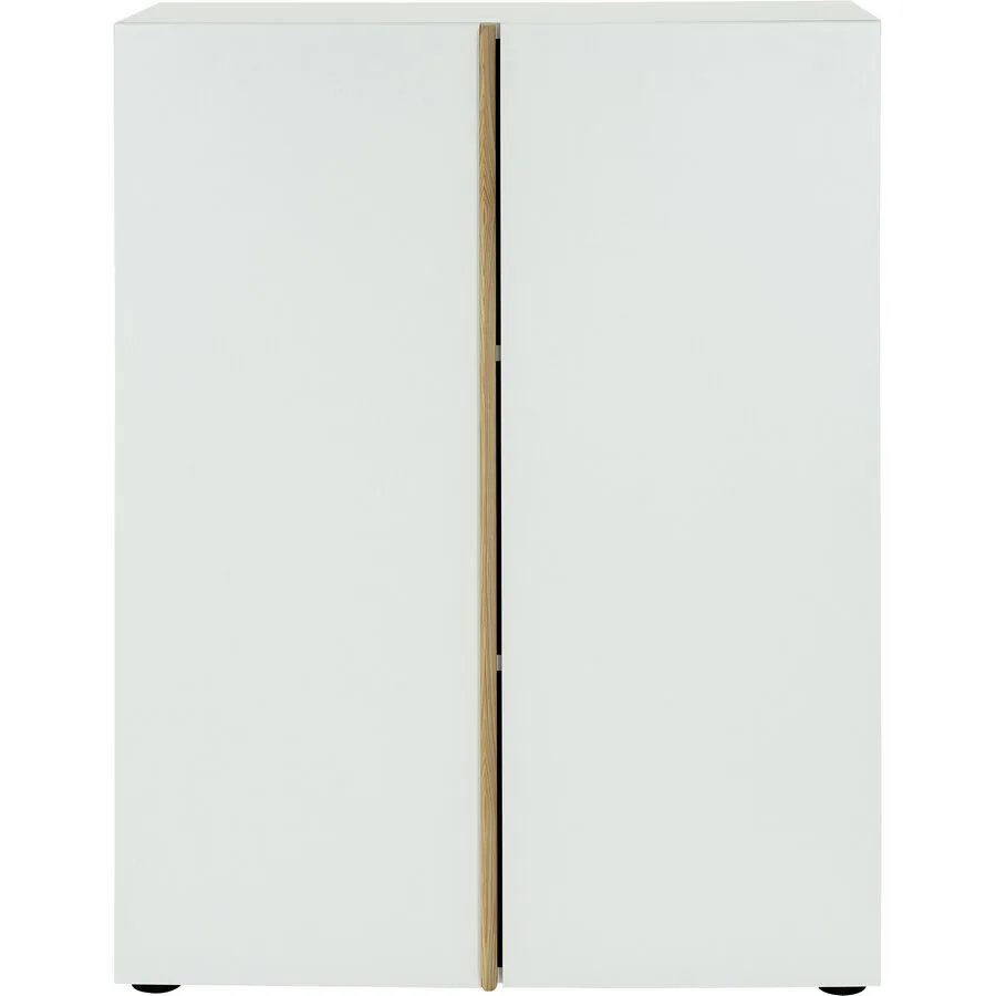 Aktenschrank Lale Weiss MDF, Esche B 80 cm H 108.5 cm