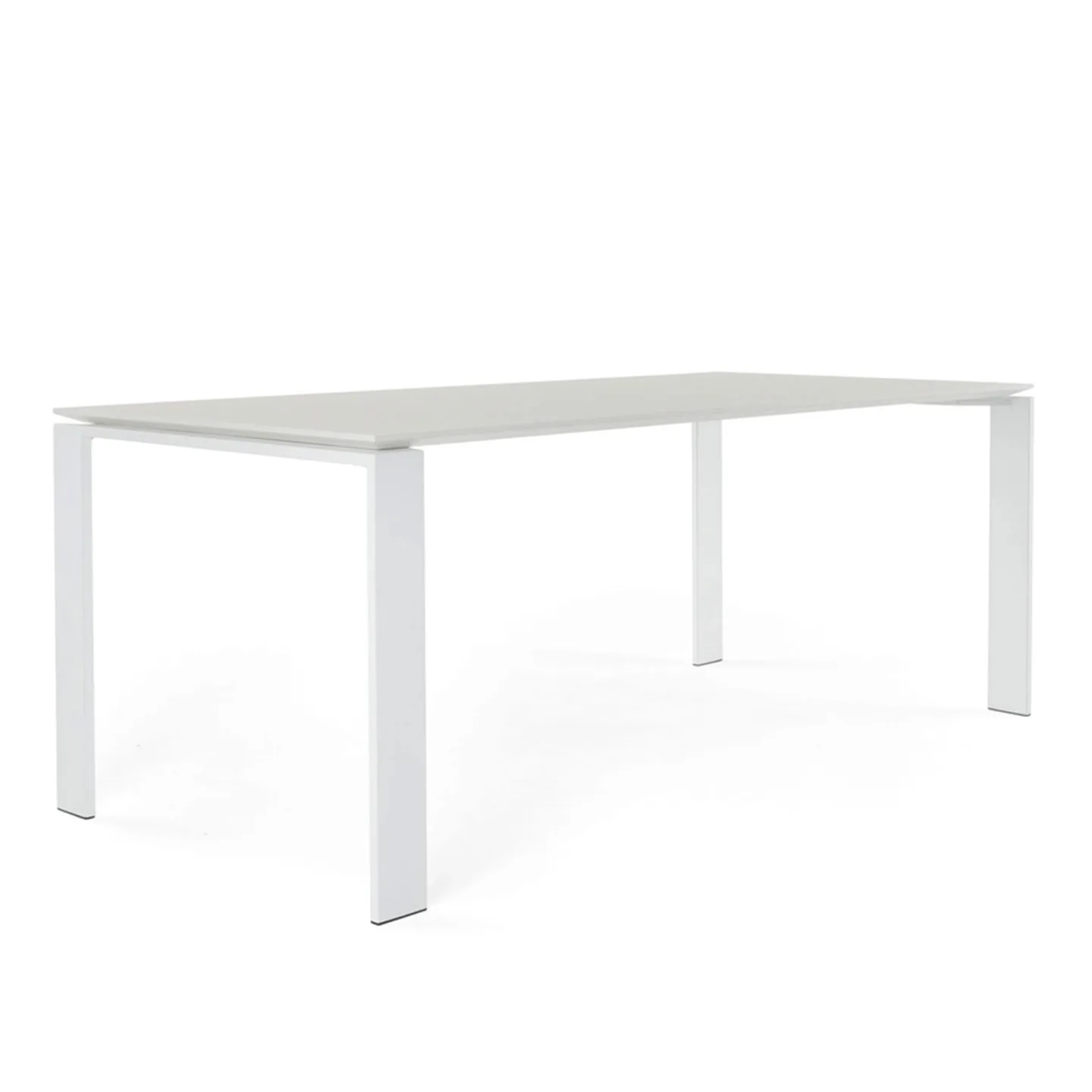 Kartell - Four Table Marble Finish 190x90 White/White - Matbord - Ferruccio Laviani - Vit - Metall/Sten