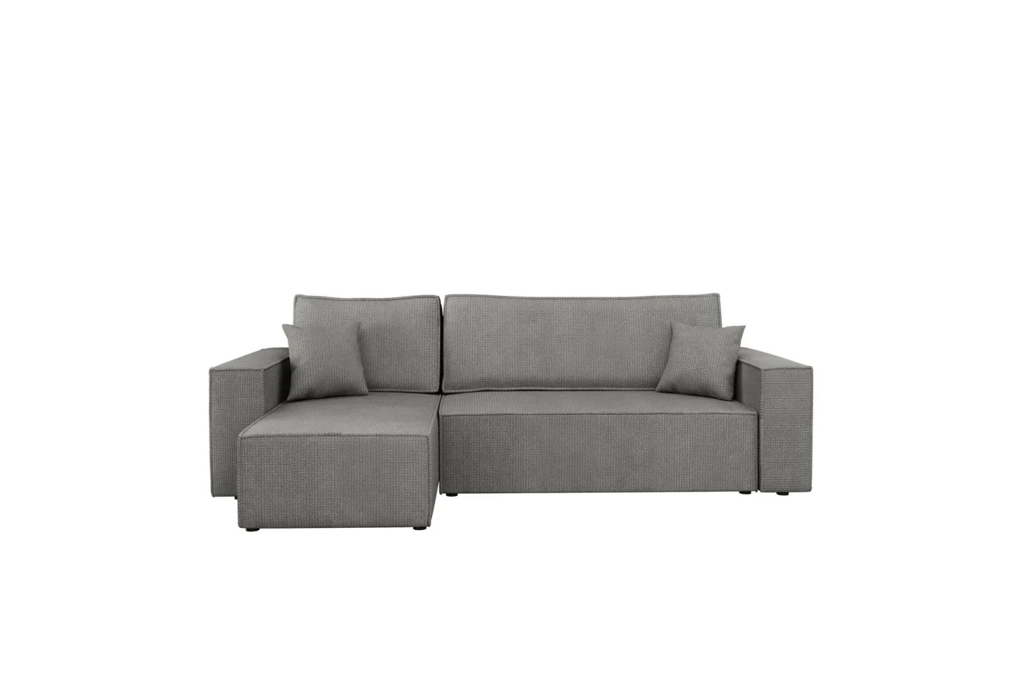 Hobson Bäddsoffa med Divan 3-sits i Plysch - Grå