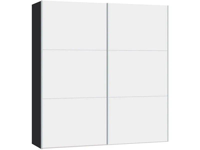 Schwebetürenschrank SCHWYZ weiss 2 Türen