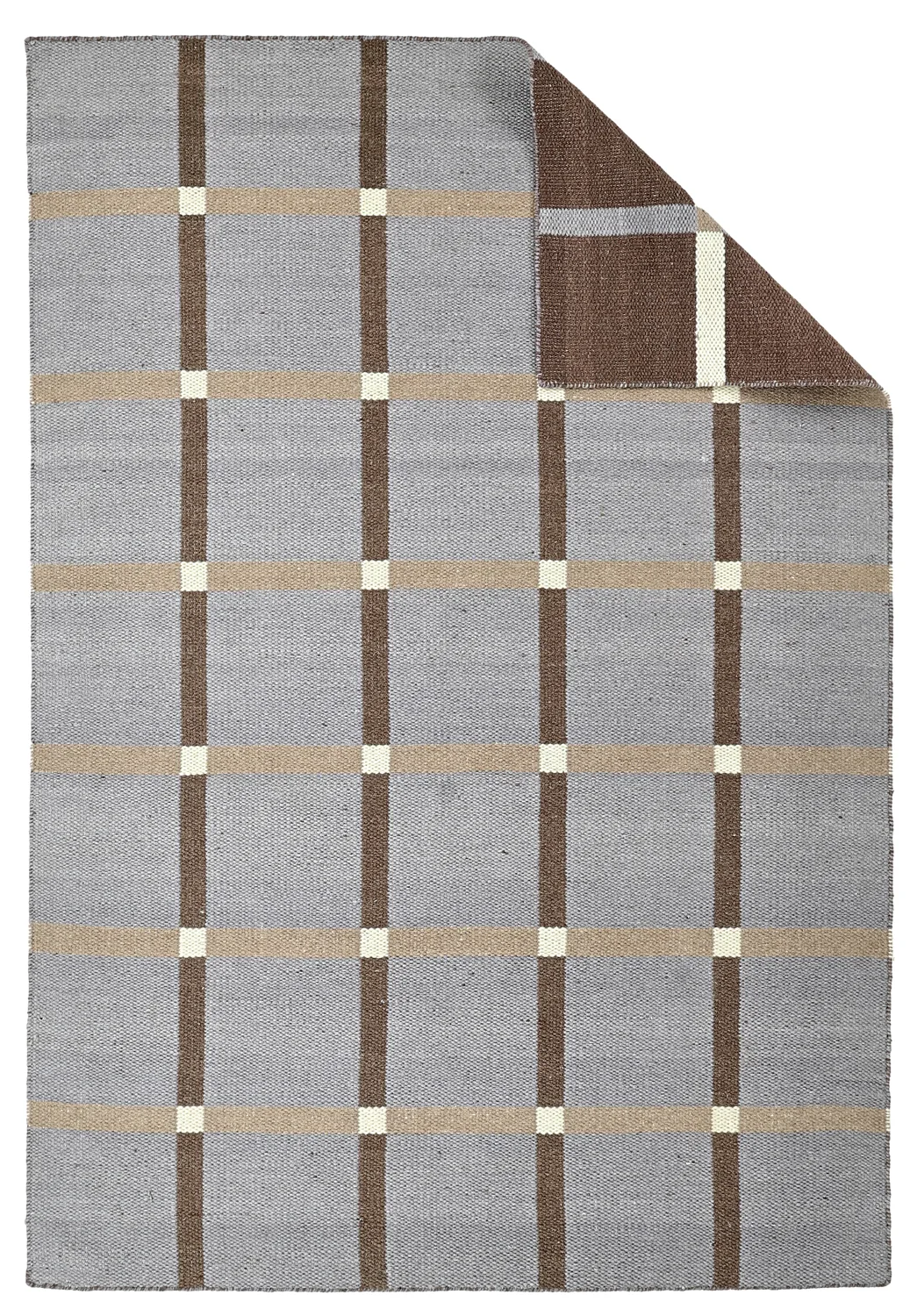 Ullteppe - Gingham (no. 7) (Størrelse: 80 x 250 cm)