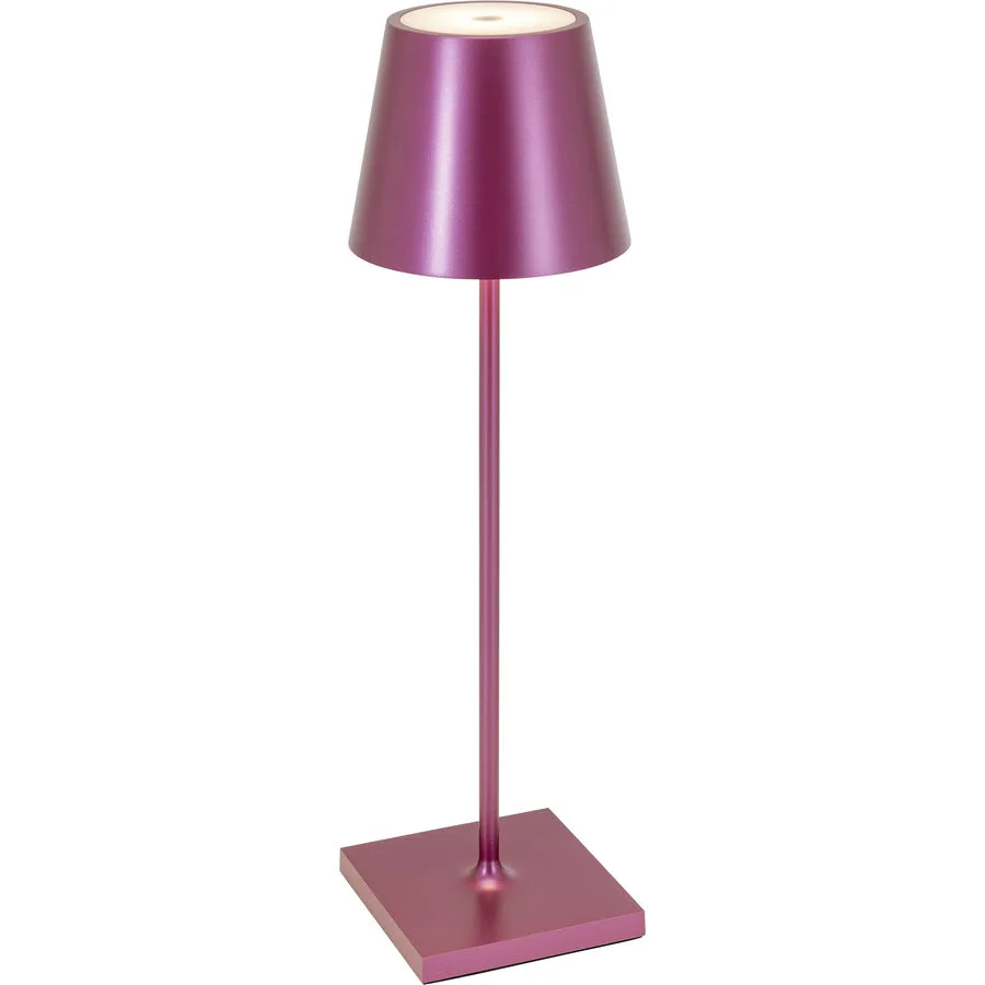 Tischlampe Aline Rot Aluminium 11 cm 38 cm - LED - Lichtfarbe: Extra warmweiss - LED Energiesparlampen
