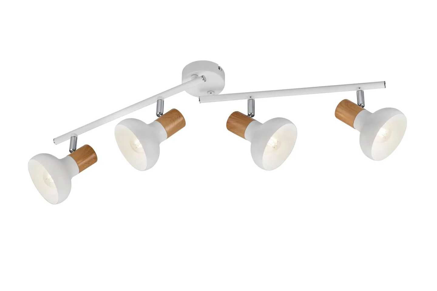 Latika Spotlight 4L E14 mattvit/ trä - Matt vit/Trä