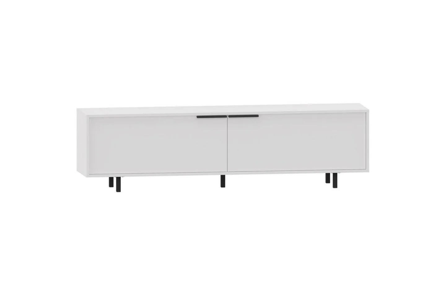 Lowboard Alberto 180x38x50 cm, Vit - 180x38x50 cm, Vit