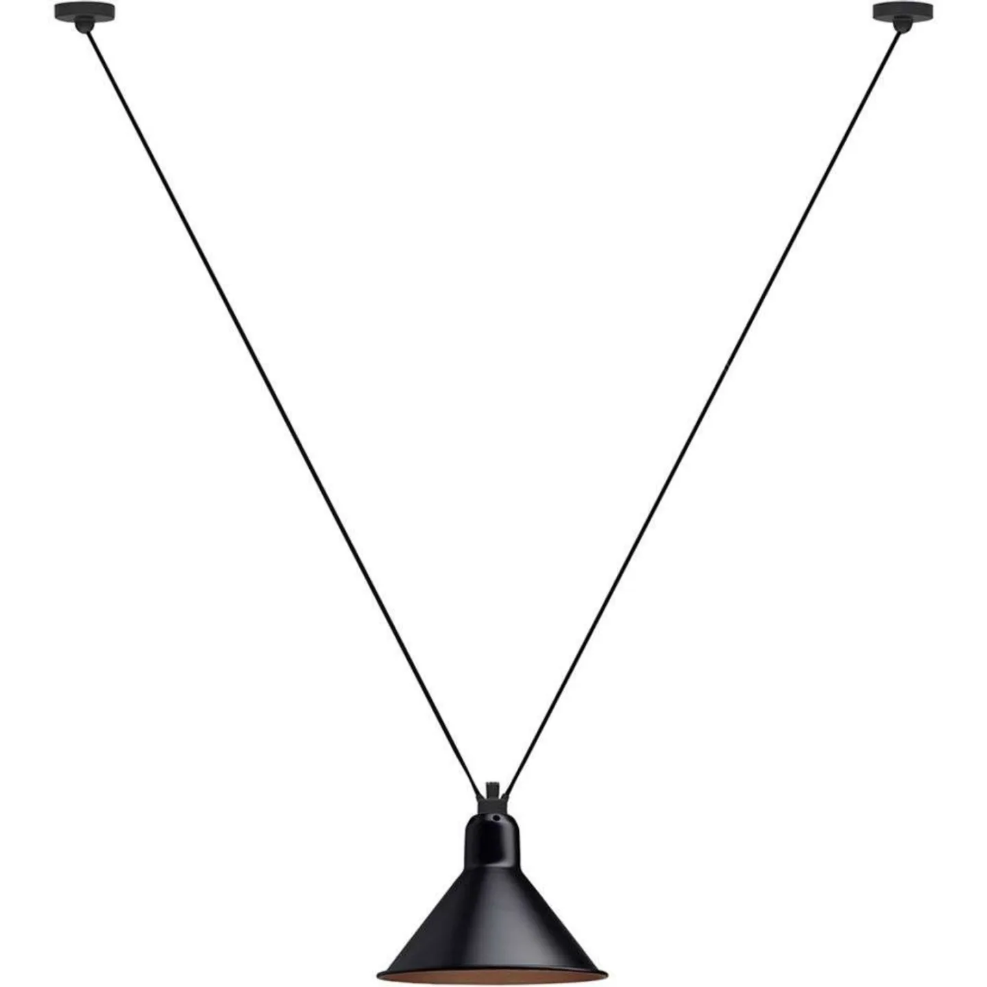 323 L Taklampa Konisk Svart/Koppar - Lampe Gras - Vardagsrum - Metall