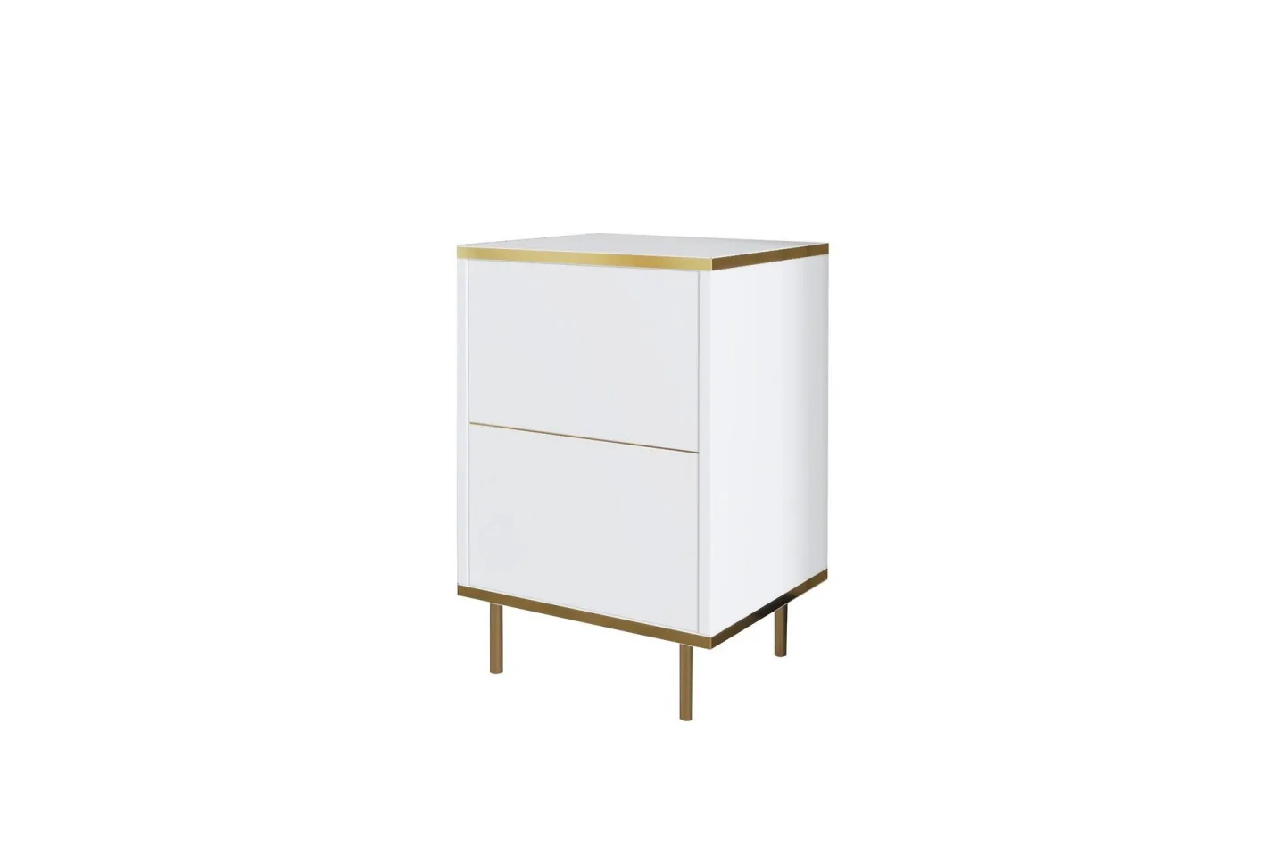 Imaj Sängbord 40 cm - Vit/Guld