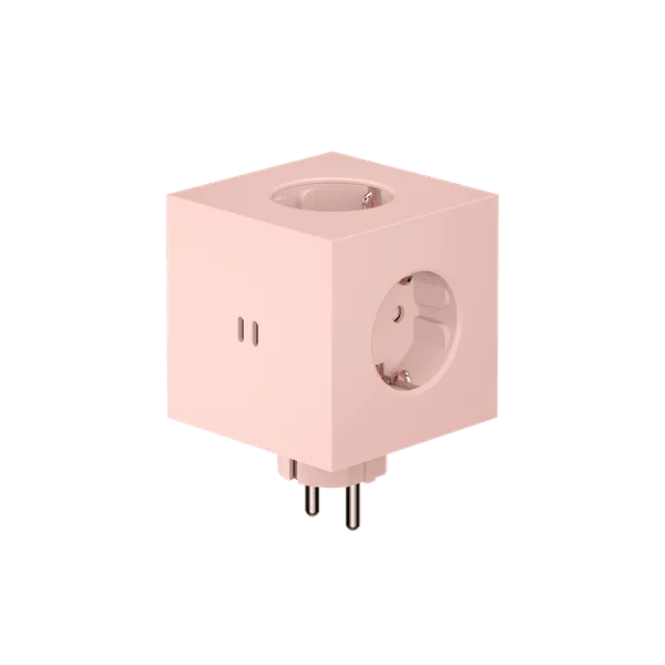 Avolt - Square 2 Socket extender with 30W Dual USBC - Tillbehör - Rosa