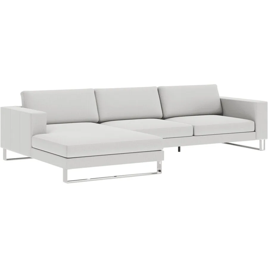Ecksofa Domino Links Stoff natur B 310 T 181 cm - Möbel Konfigurator: Traummöbel individuell zusammenstellen