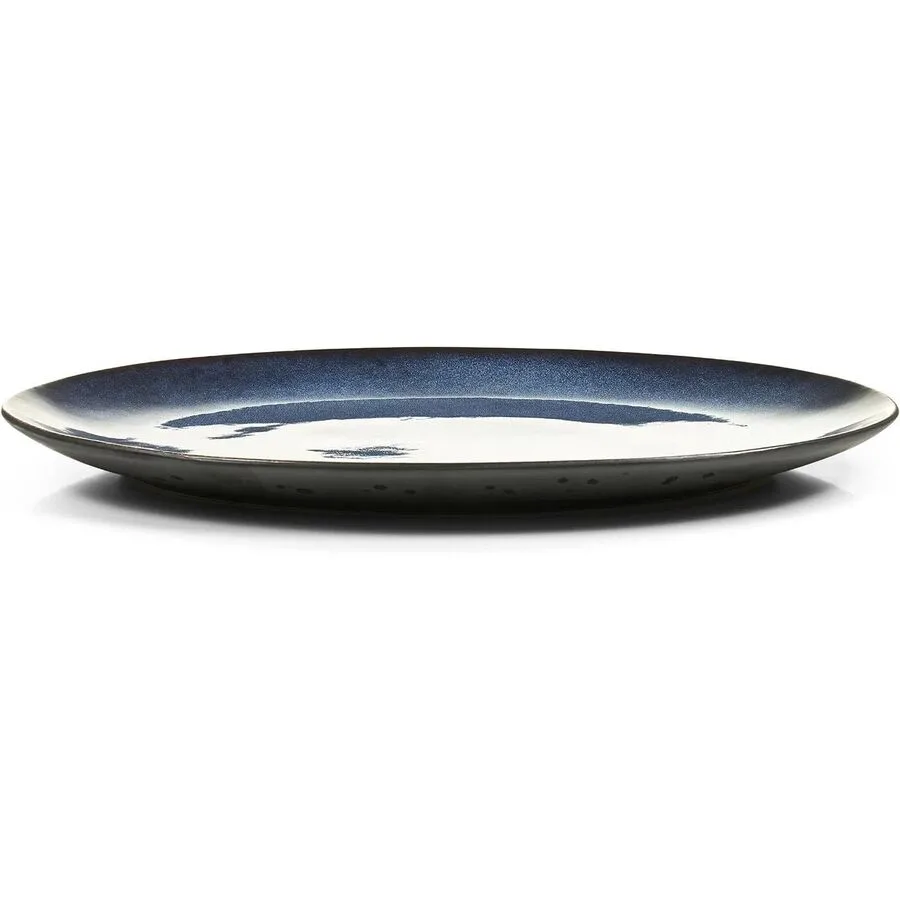 Servierplatte BITZ Dunkelblau Steingut B 34 cm
