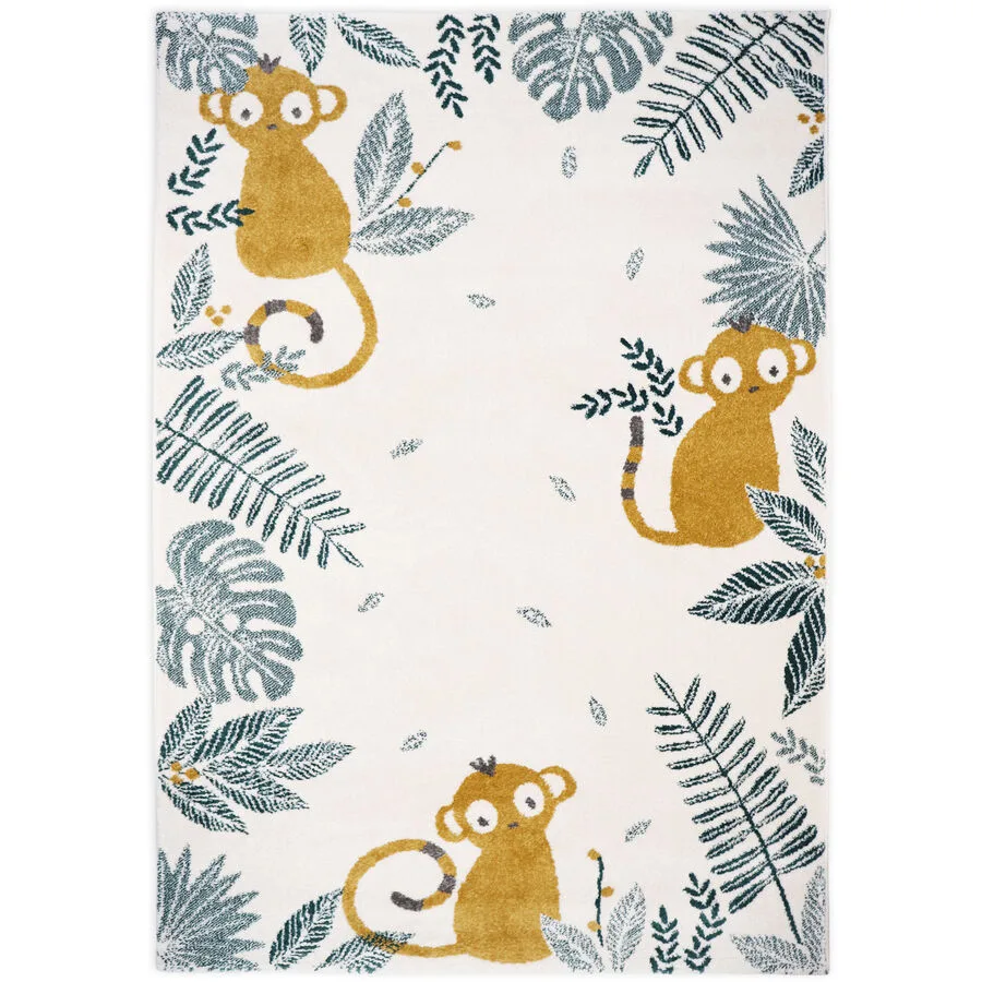 Kinderteppich Lancy Honey Polypropylen Tiermuster 120 x 170 cm