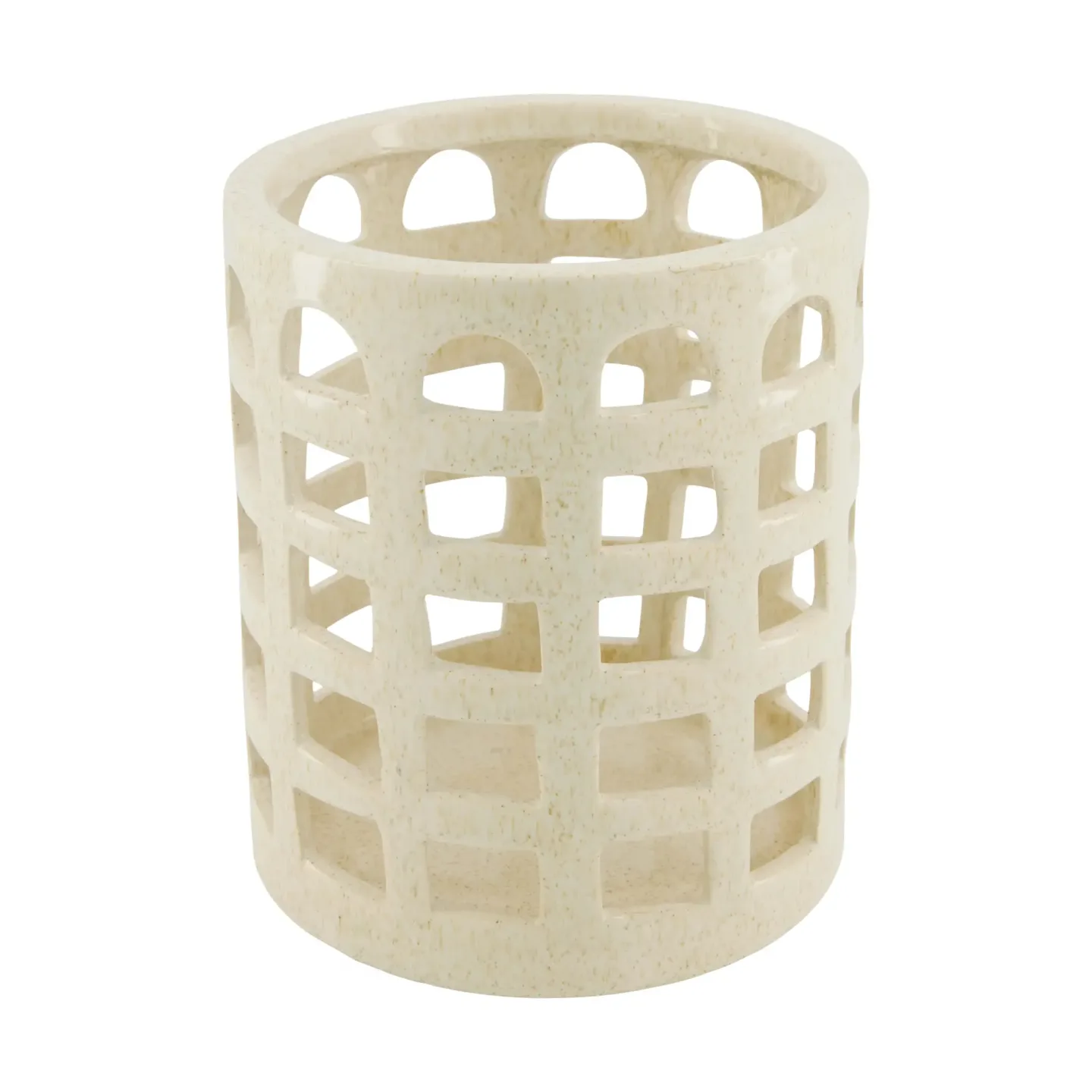 Decofinder Windlicht Keramik, Creme | Schubiger Möbel