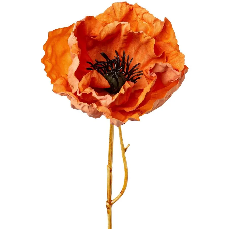 Kunstblume Natural Orange Kunststoff 51 cm - Farbe: aprikose