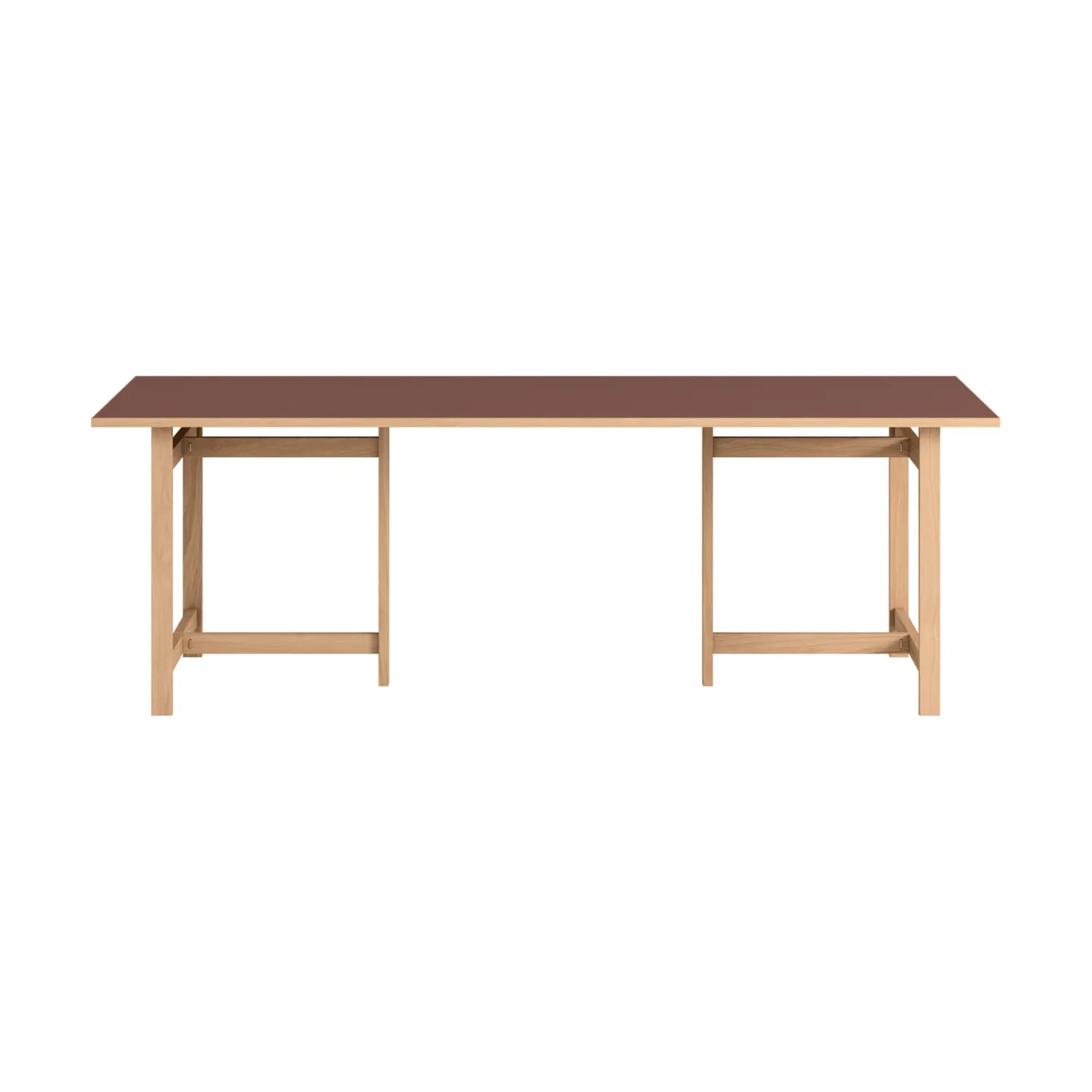 MOEBE Moebe Rectangular matbord Burgundy, 220x90 cm