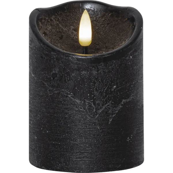 Star Trading - LED Blockljus Flamme Rustic - Batteriljus - Svart