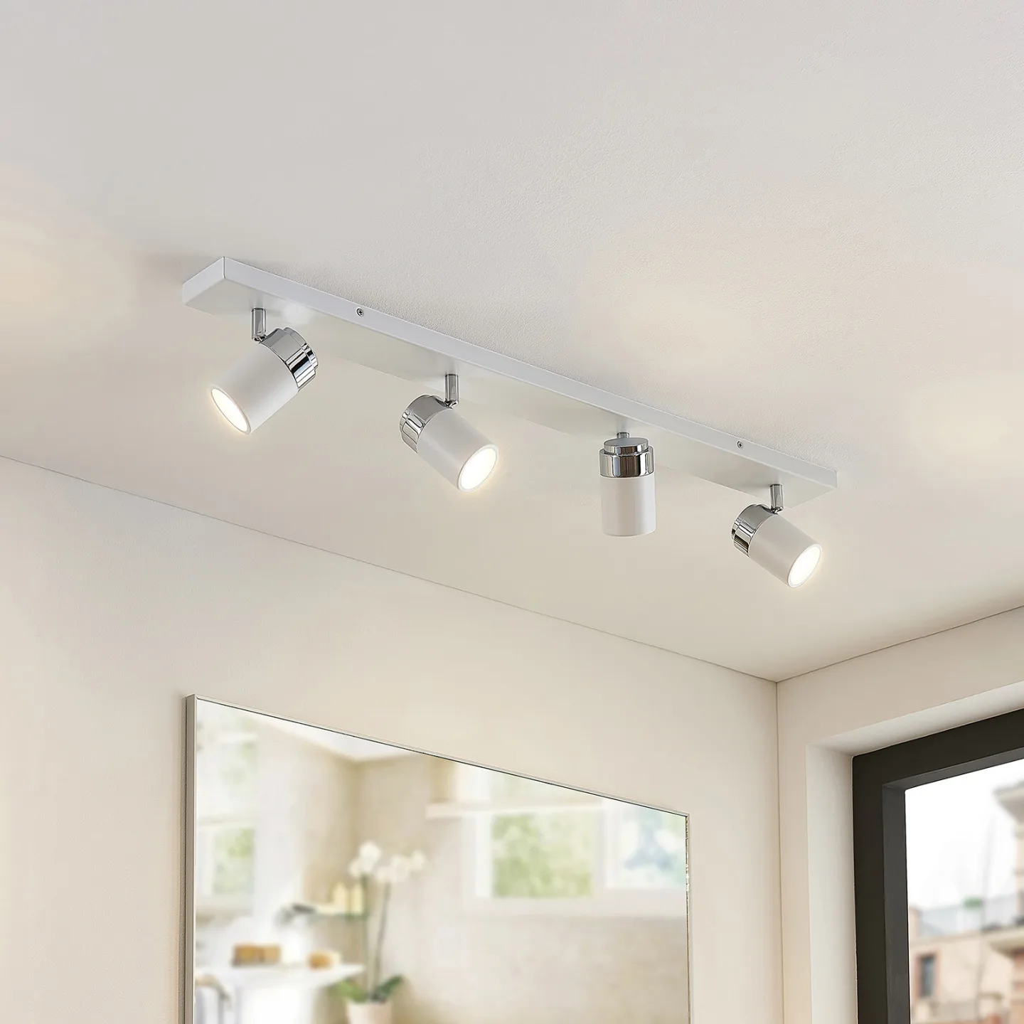 Kardo 4 Deckenleuchte White/Chrome - Lindby - Badezimmer - Modern - Metall - Mehrflammig