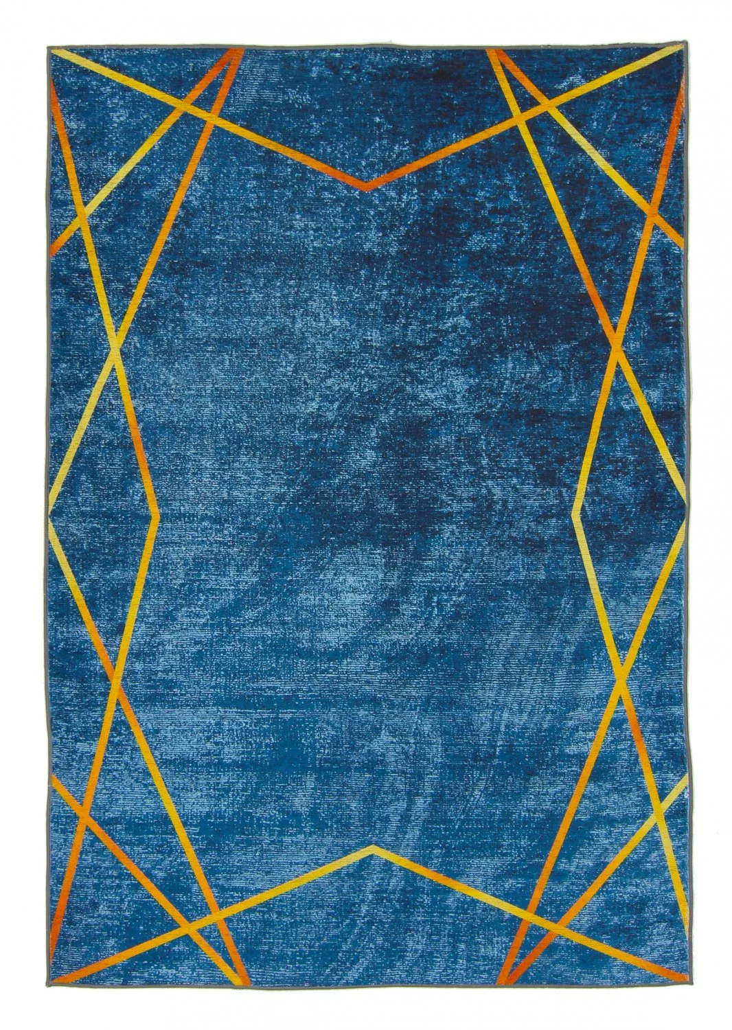 Wilton-teppe - Zaros (blå/gull) (Størrelse: 160 x 230 cm)