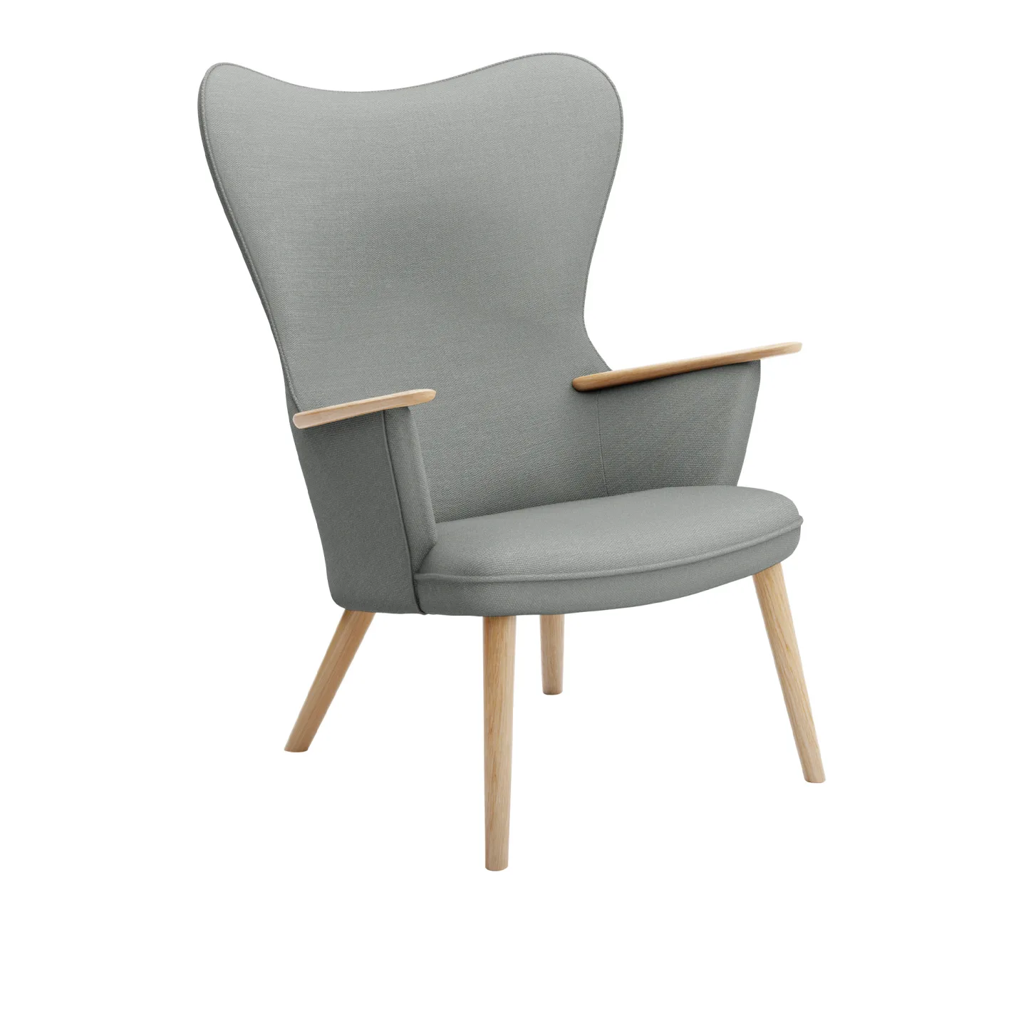 Carl Hansen - CH78 Fåtölj, Klarlackad Ek, Tyggrupp 3 Fiord 0151 - Fåtöljer - Hans J. Wegner