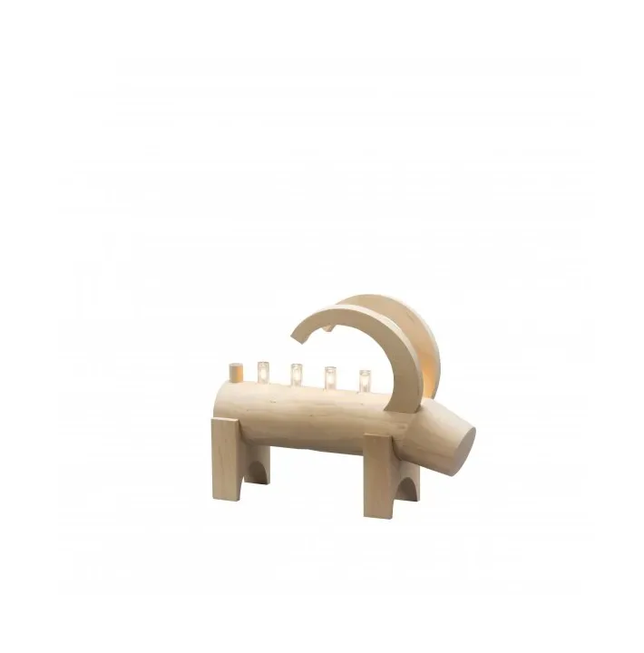 Konstsmide Ljusstake julbock 5 ljus 28,8 cm Trä