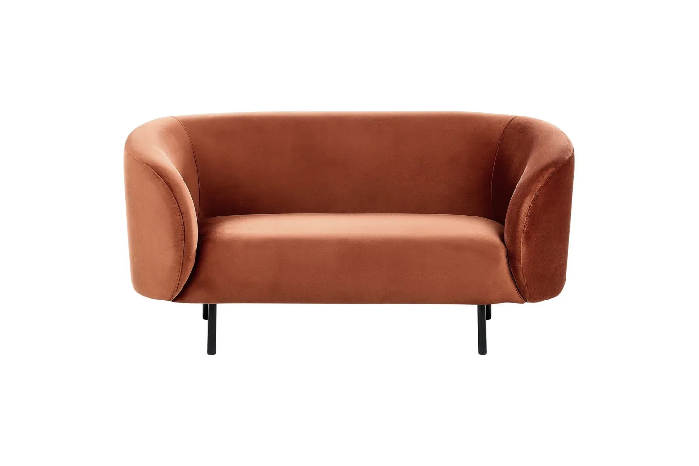 Tuka Soffa 2-sits - Svart/Orange