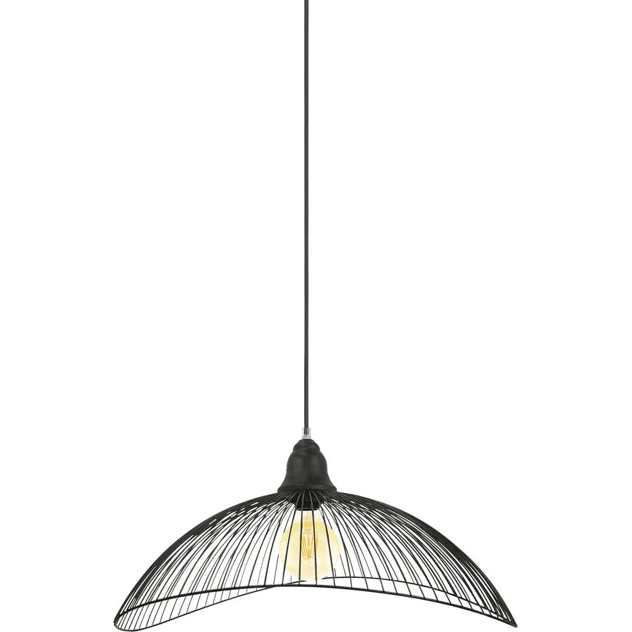 Pendellampe Auron Schwarz Metall 50 cm 120 cm