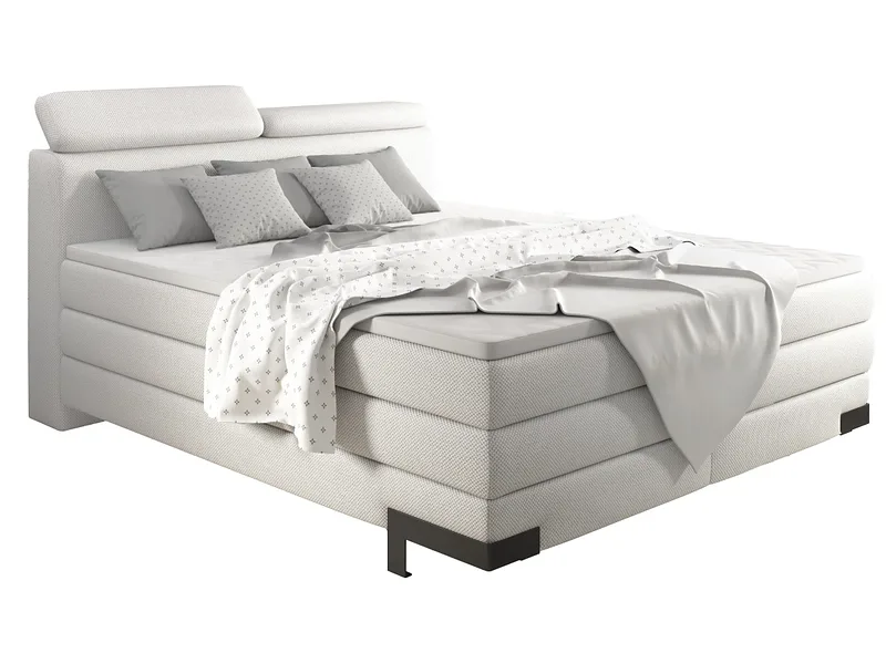 Boxspringbett KANO hellgrau 160x200cm flexibel