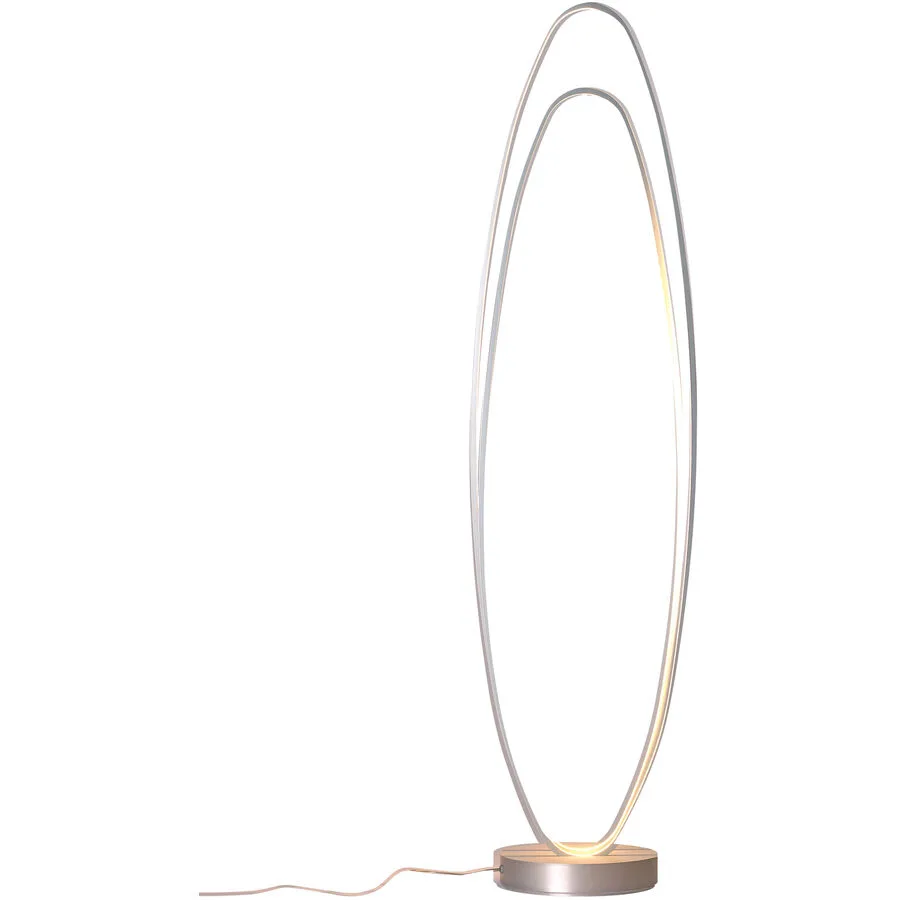 Bopp Stehlampe Flair Silber Aluminium 32 cm 120 cm - Farbe: Aluminium geschliffen - LED - Lichtfarbe: Extra warmweiss - Stehlampe- LED