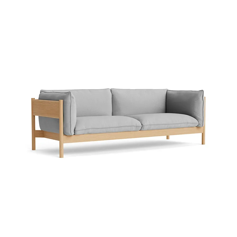 HAY Arbour ECO 3-Sitzer Sofa Steelcut Trio 113 wachsgeölte Eiche