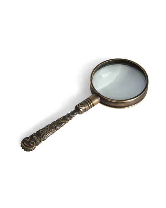Rococo förstoringsglas brons