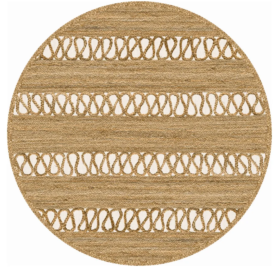 Rundt teppe - Levie (beige) (Størrelse: Ø 180 cm)