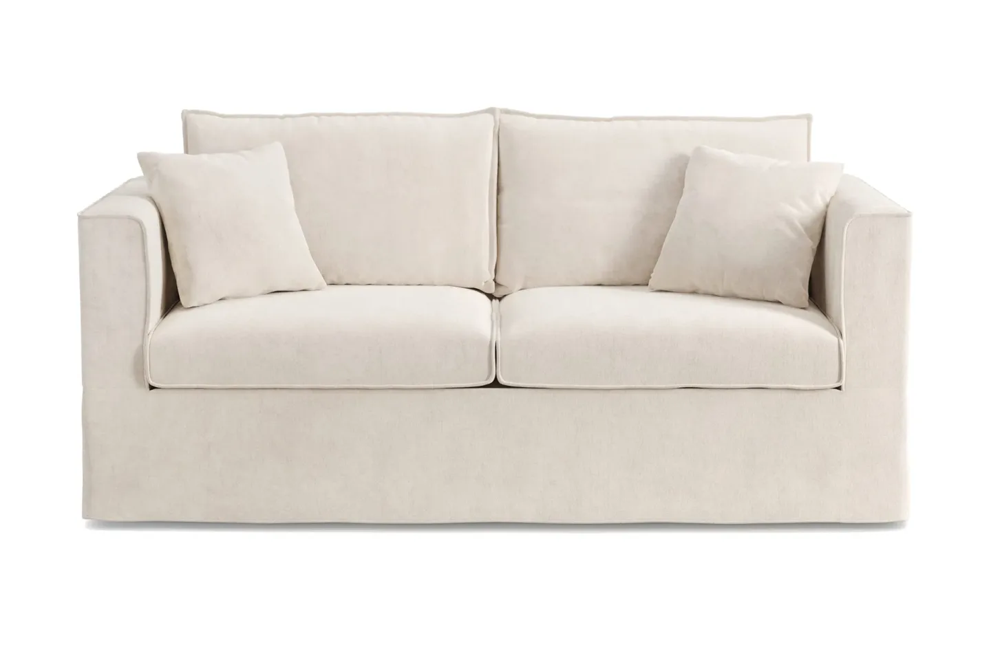 Travstad 3-sits Bäddsoffa i Chenille frammåtbäddad - Beige