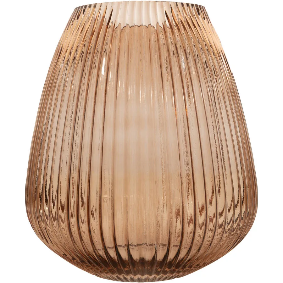 POINT-VIRGULE Windlicht Lamazère Braun Glas 24.5 cm 28 cm