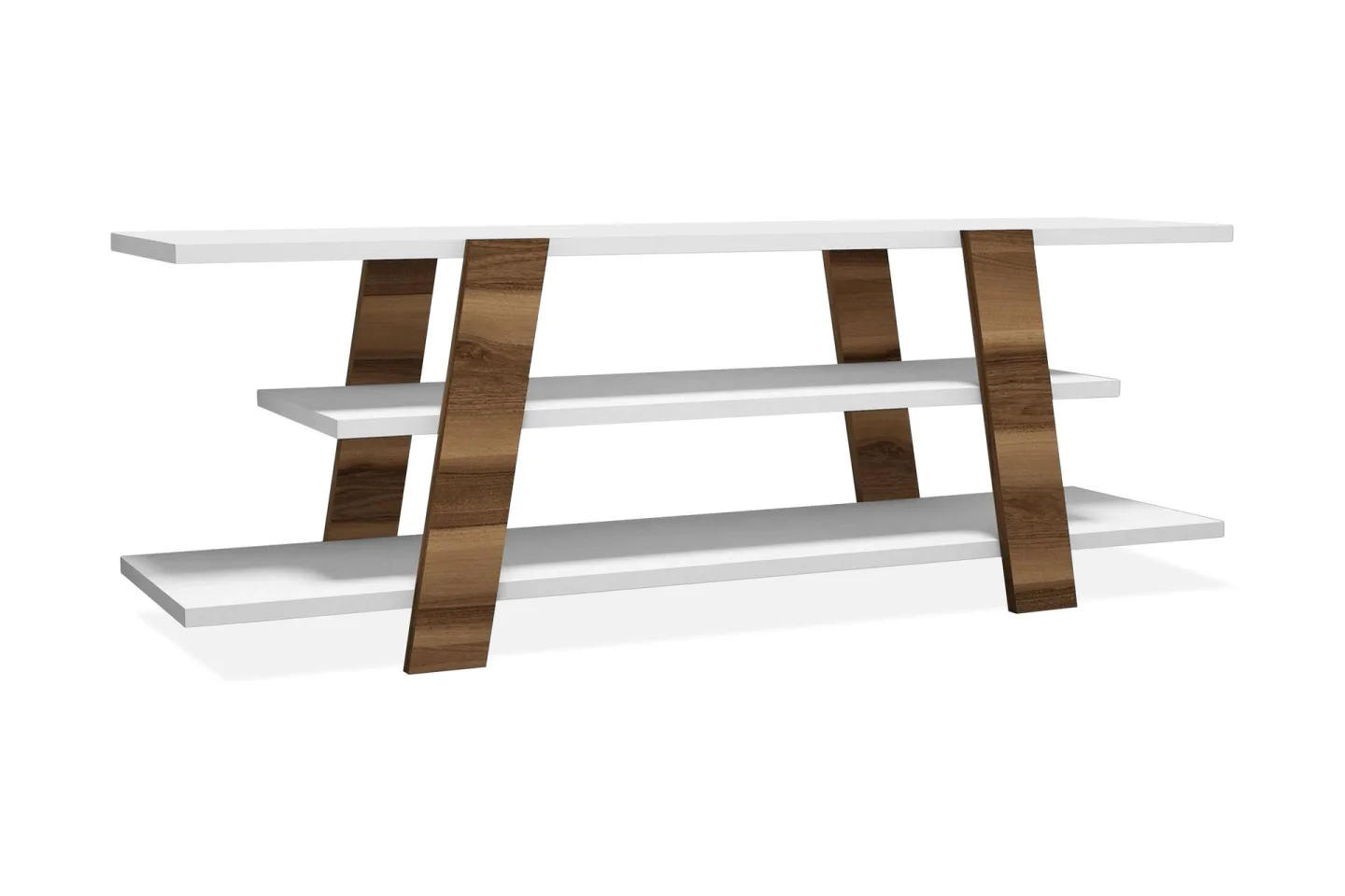 Hovdane TV-Bänk 120 cm - Brun/Vit