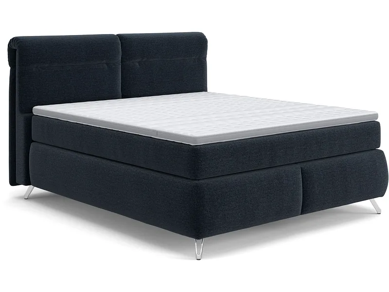 Boxspringbett SWISS HOME STYLE AMBER blau 160x200cm flexibel / fest