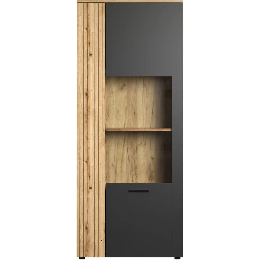 Vitrine Nimda anthrazit Holzwerkstoff B 80 H 195 cm