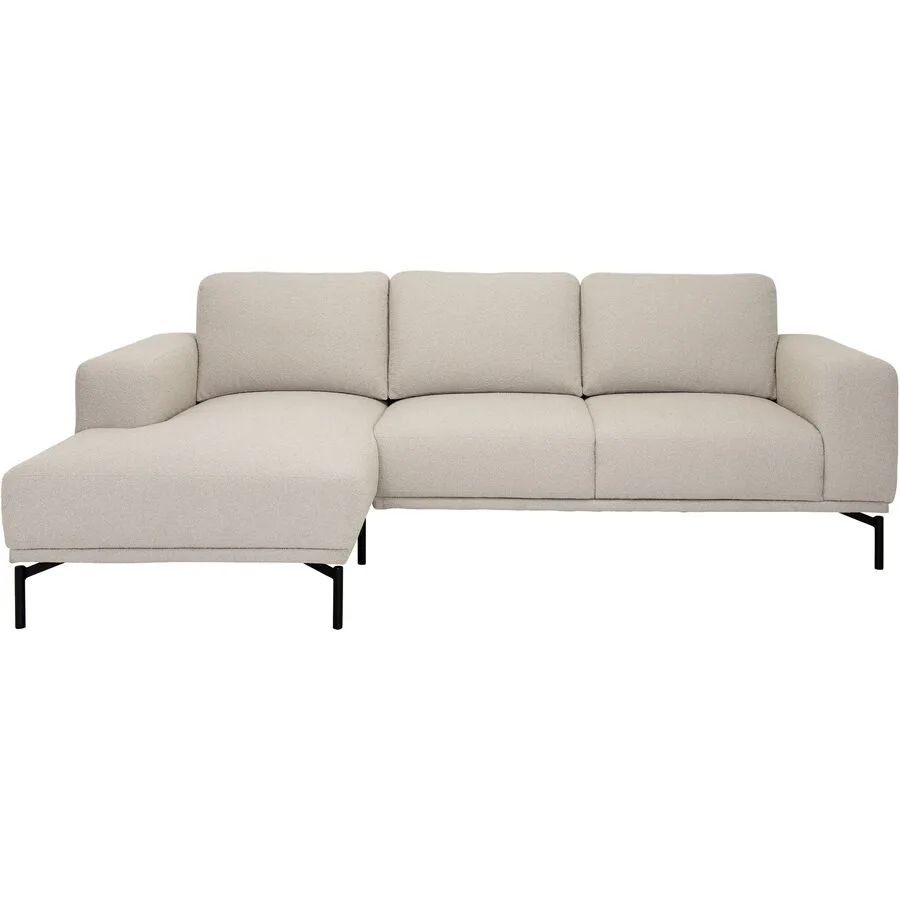 Ecksofa Maja Links Stoff sand B 243 T 162 cm