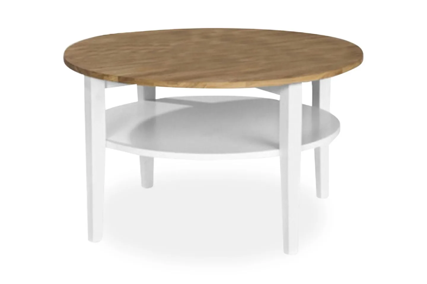 Tranås Soffbord 80 cm Runt - Ek/Vit
