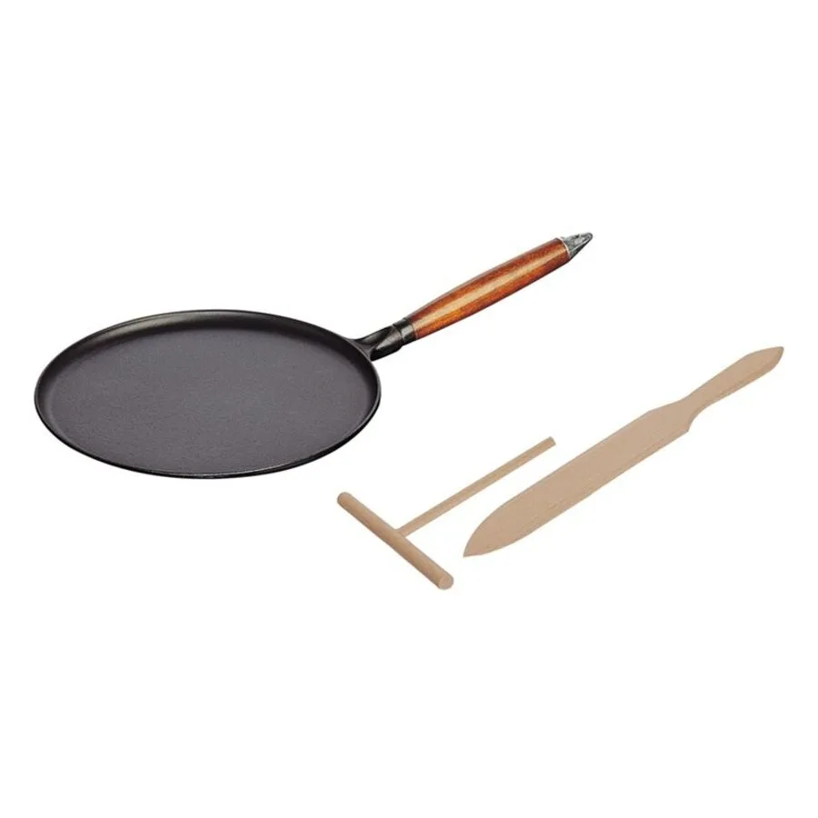 Crêpes-Pfanne STAUB schwarz Gusseisen D 28 cm