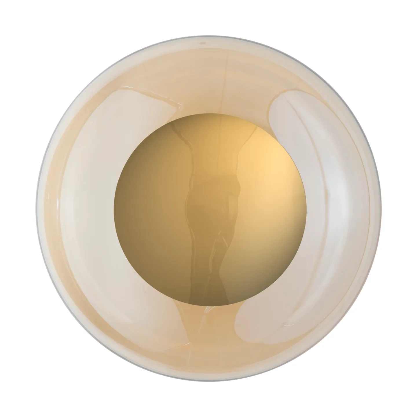 EBB & FLOW Horizon surface vägglampa Golden smoke, Ø36 cm