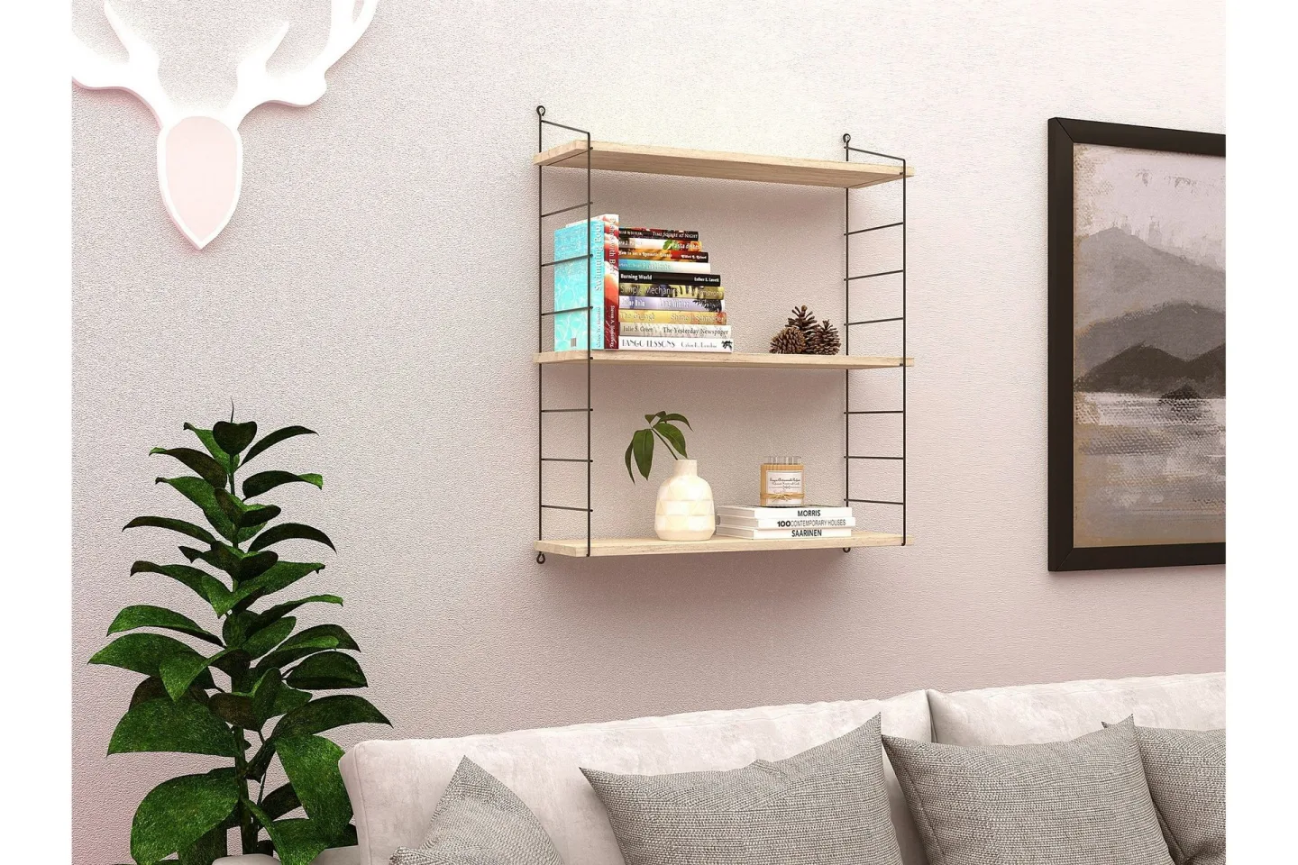 Armoni Vägghylla 72 cm - Beige