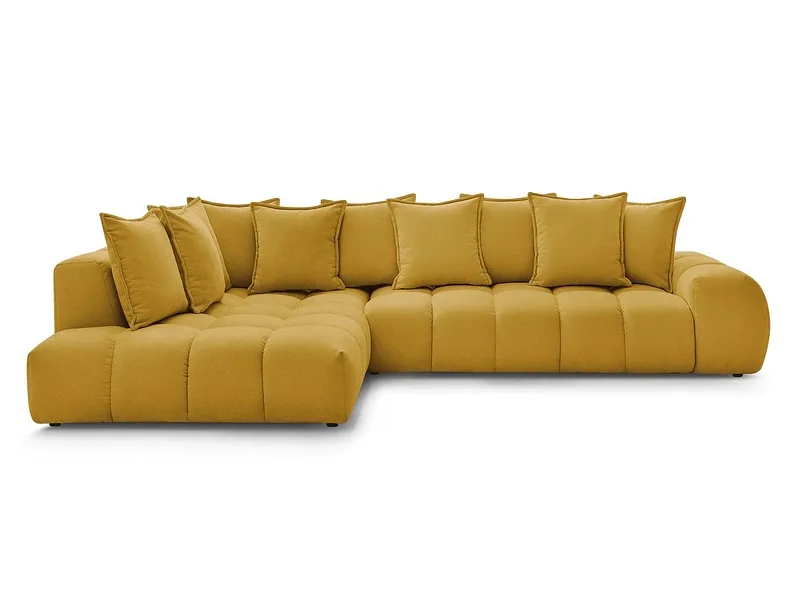 Ecksofa BOBOCHIC EVEREST Stoff mit Textur gelb