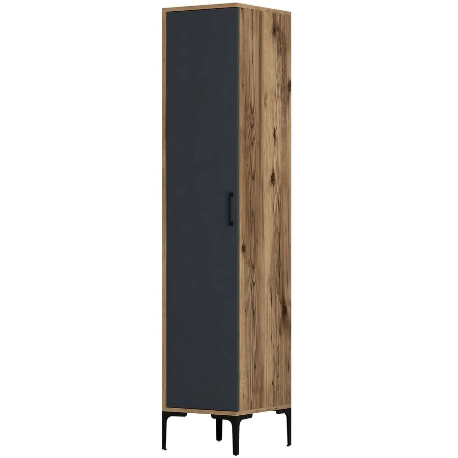 Kleiderschrank Uyumak Walnuss Melamin B 40 cm