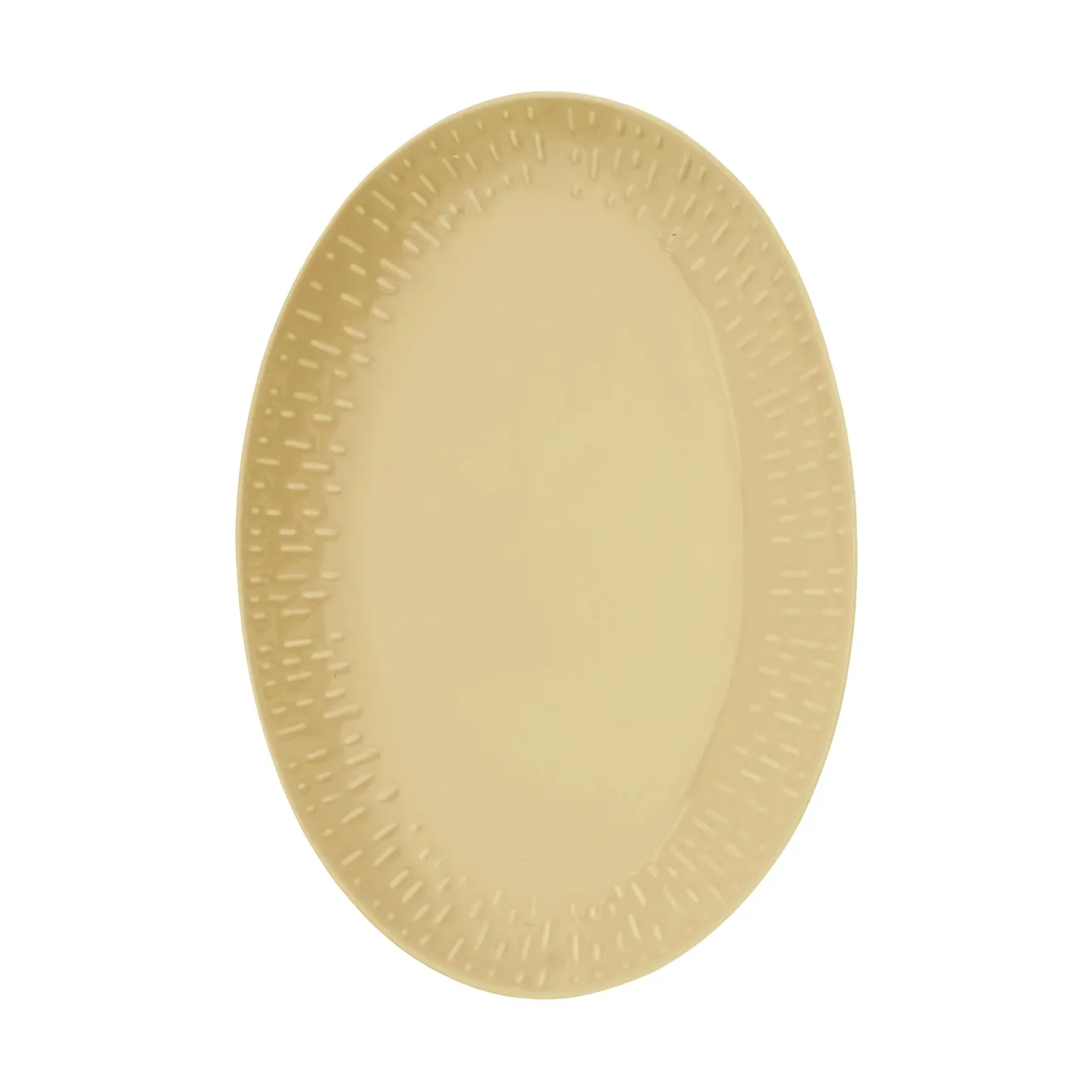 Aida Confetti Ovales Servierplatten-Tablett Mustard, 25,5 × 36 cm