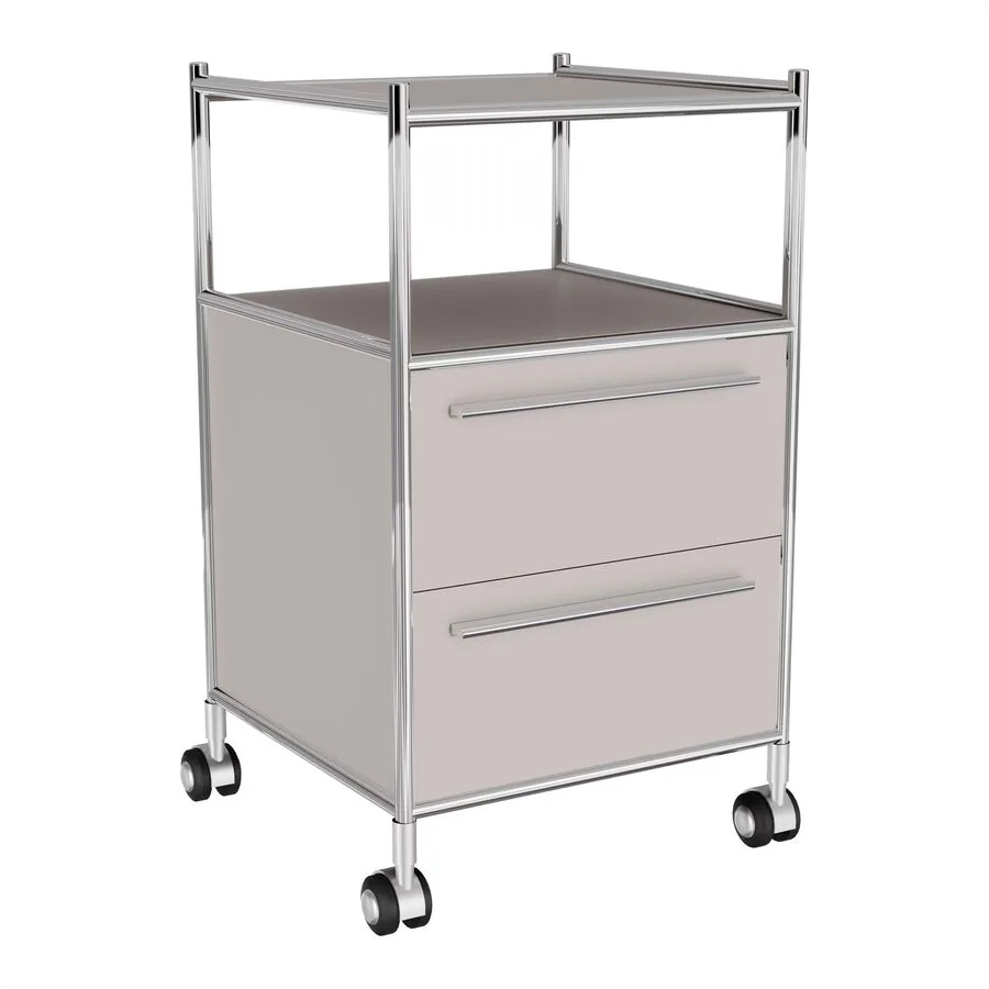 Rollcontainer Cubo taupe Metall