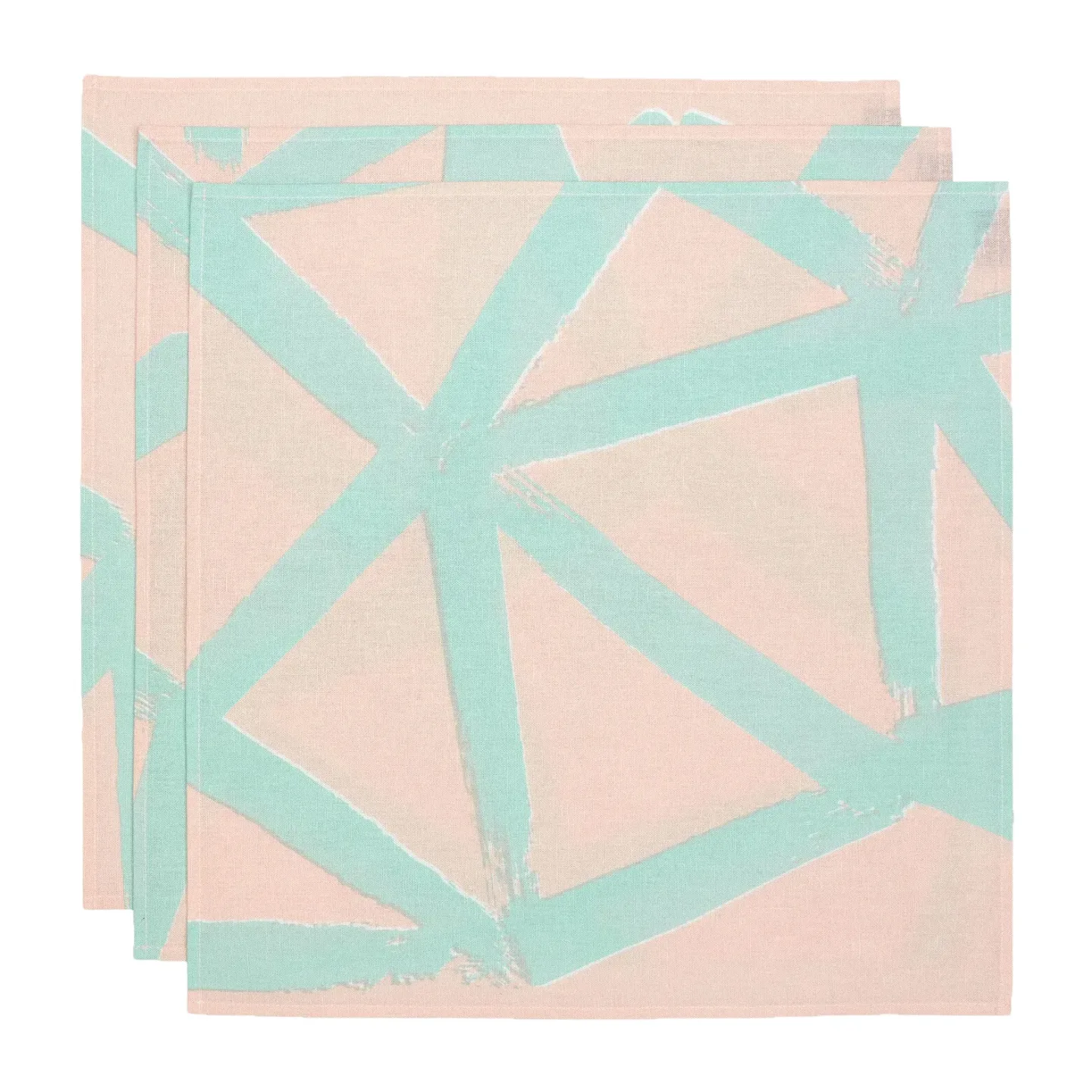 Marimekko Ukkospilvi Stoffserviette 43 x 43 cm 3er-Pack Peach-Mint