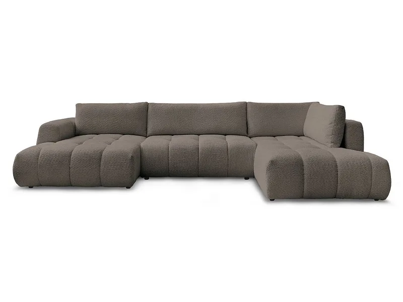 Wohnlandschaft BOBOCHIC FUJI Boucle-Stoff rotbraun