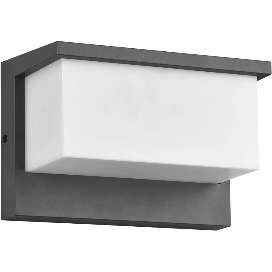 Wandlampe Nestos Grau Aluminium 23 cm 15 cm - Farbe: anthrazit - LED - Lichtfarbe: Warmweiss - LED Energiesparlampen
