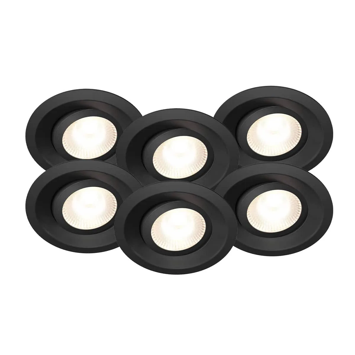 Plejd Downlight DWN-01 Tilt 8W 515lm Svart 6-pack
