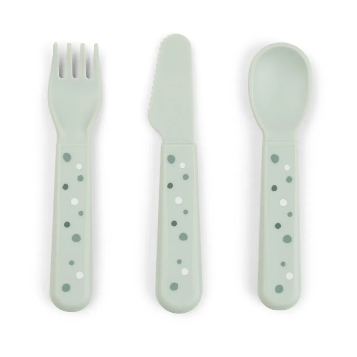 Done by deer Happy Dots Foodie Besteckset 3 Teile Green