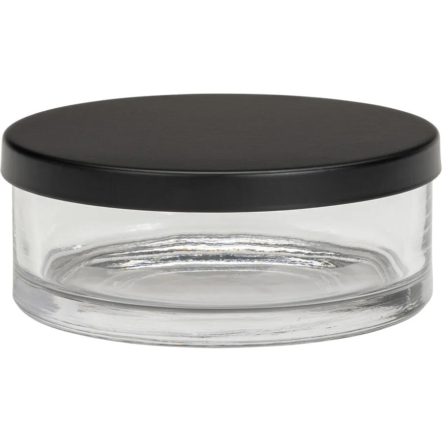 Schmuckbox Kimo Transparent/Schwarz Glas 5 cm