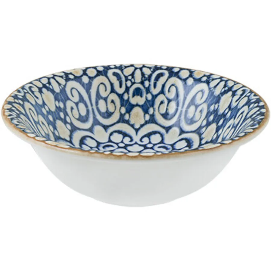 Schale Alhambra braun/blau Porzellan B 16 T 16 cm